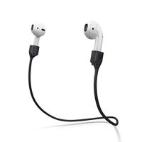 KeyBudz AirStrapz houder bevestigingsband, voor Apple AirPods Pro & AirPods, hoofdtelefoon oortelefoon accessoires, zwart - thumbnail