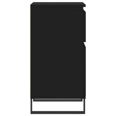 Dressoirs 2 st 40x35x70 cm bewerkt hout zwart Dressoirs 2 st 40x35x70 cm bewerkt hout zwart