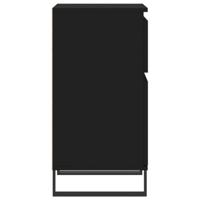 Dressoirs 2 st 40x35x70 cm bewerkt hout zwart - thumbnail