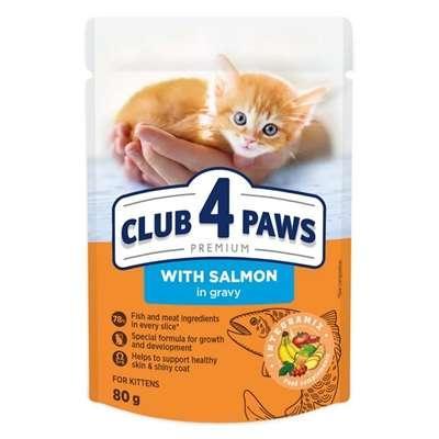 CLUB 4 PAWS PREMIUM KITTEN SALMON IN GRAVY POUCH