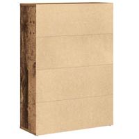 Boekenkast 60x24x85 cm bewerkt hout oud houtkleurig - thumbnail