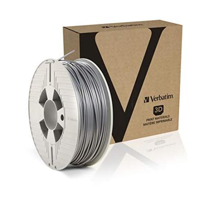 Verbatim 55329 PLA 3D Filament. Silver/Metal 2.85 mm Diameter. 1kg Reel Filament PLA kunststof 2.85 mm 1000 g Grijs 1 stuk(s) Verbatim 55329 PLA 3D Filament. Silver/Metal 2.85 mm Diameter. 1kg Reel Filament PLA kunststof 2.85 mm 1000 g Grijs 1 stuk(s)