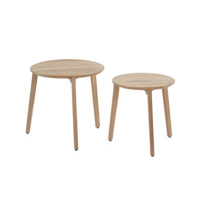 Gabor Set of 2 Coffee tafels Teak dia. 45 & dia. 55 cm 4SO - 4so