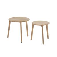 Gabor Set of 2 Coffee tafels Teak dia. 45 & dia. 55 cm 4SO - 4so - thumbnail