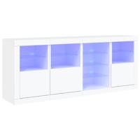 Dressoir met LED-verlichting 164x37x67 cm wit - thumbnail