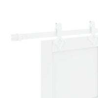 Schuifdeur Wit 83 x 202 cm Massief grenenhout en staal - thumbnail