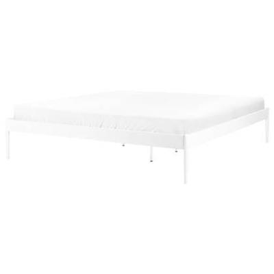 Beliani - VAURS - Tweepersoonsbed - Wit - 180 x 200 cm - Staal Beliani - VAURS - Tweepersoonsbed - Wit - 180 x 200 cm - Staal