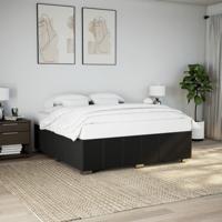 Bedframe zonder matras stof zwart 180x200 cm - thumbnail