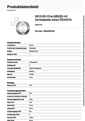 ELSO IAE/UAE-inzet WDE011701 8(8)/(8) w Renova 1 stuk(s)