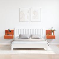 Wandbevestigde nachttafel 2 pcs Wasbruin 42 x 32,5 x 40 cm - thumbnail