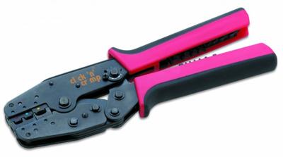 Cimco click n crimp 106000 Perstangset 4-delig Geïsoleerde kabelschoenen, Ongeïsoleerde kabelschoenen, Adereindhulzen 0.5 tot 10 mm²
