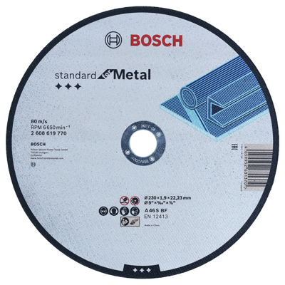 Bosch Accessoires Doorslijpschijf Standard Metal 230X1.9X22.23 - 2608619770 Bosch Accessoires Doorslijpschijf Standard Metal 230X1.9X22.23 - 2608619770