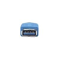 Manhattan USB-kabel USB 3.2 Gen1 (USB 3.0 / USB 3.1 Gen1) USB-A stekker, USB-A bus 2.00 m Blauw Vergulde steekcontacten, UL gecertificeerd 322379-CG - thumbnail