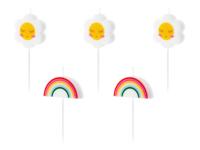Kaarsjes Madeliefjes En Regenbogen (5st) - thumbnail