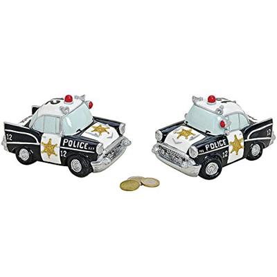 Spaarpot politieauto van poly, B17 x D10 x H9 cm Spaarpot politieauto van poly, B17 x D10 x H9 cm