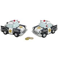 Spaarpot politieauto van poly, B17 x D10 x H9 cm - thumbnail