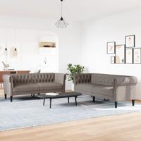 3-delige Loungeset stof taupe - thumbnail