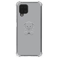 Samsung Galaxy A12 Stevig Bumper Hoesje Grijs Baby Olifant - thumbnail