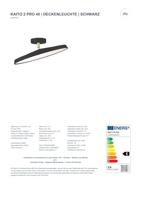 Plafondlamp zwart Nordlux &apos;Kaito 2 pro&apos; LED verstelbaar 24W 1600Lm 2700K 40 cm - thumbnail
