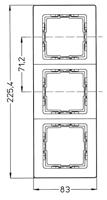 Kopp Paris arctic wit 3 voudig afdekraam - 4625150 - thumbnail