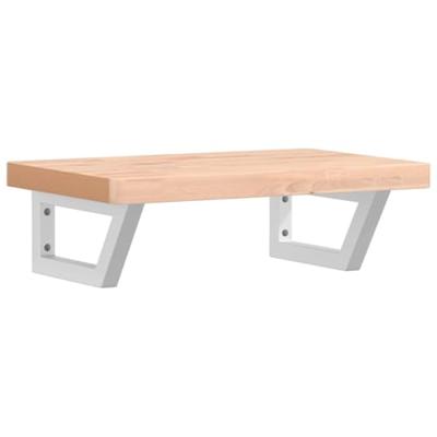 Badkamer wandschap staal en massief beukenhout