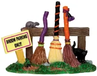 Lemax broom parking rack accessoire Spooky Town 2014 - thumbnail