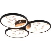 Ronde Dimbare LED Plafondlamp 30W - Warm Wit 3000K - Mat Zwart Aluminium - thumbnail
