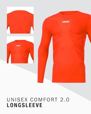 JAKO 6455 Longsleeve Comfort 2.0 - Flame - XXL