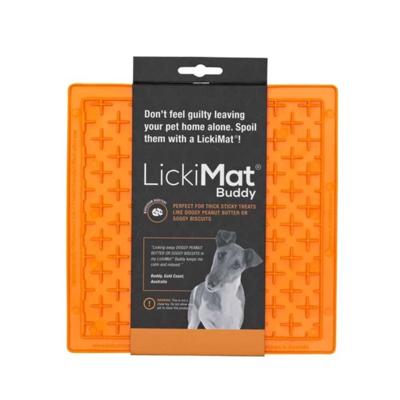 Lickimat likmat Buddy oranje voor de hond (20 cm) Per stuk Lickimat likmat Buddy oranje voor de hond (20 cm) Per stuk