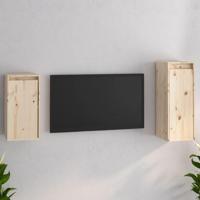Tv-meubelen 2 st massief grenenhout - thumbnail