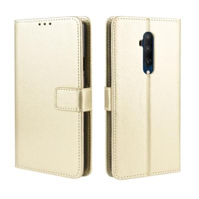 Voor OnePlus 7T Pro retro Crazy Horse textuur horizontale Flip lederen draagtas met houder & kaartsleuven & fotolijstjes (goud) Voor OnePlus 7T Pro retro Crazy Horse textuur horizontale Flip lederen draagtas met houder & kaartsleuven & fotolijstjes (goud)