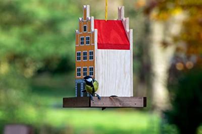 dobar Decoratief vogelhuisje (Oranje/rood) - thumbnail