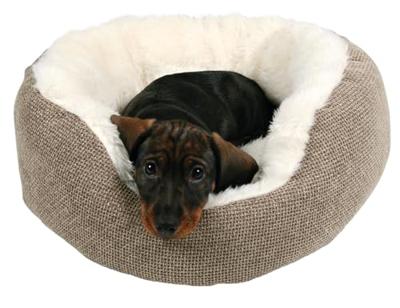 Trixie 37041 Bett Yuma, ø 45 cm, braun/wollweiß