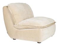 Dutchbone Fauteuil 'Radley' Velvet, kleur Beige - thumbnail