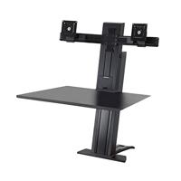 ERGOTRON WorkFit-SR Dual Monitor Sit-Stand Desktop Werkstation zwart tot 61cm 24inch displays tot 11,4 kg. Til tot 58cm - thumbnail