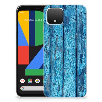 Google Pixel 4 | Bumper Hoesje | Wood Blue