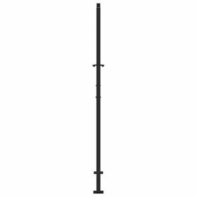 Poort met golfontwerp 100x175 cm staal zwart
