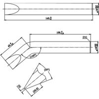 TOOLCRAFT KB-200 Soldeerpunt Beitelvorm, gebogen Grootte soldeerpunt 19.5 mm Lengte soldeerpunt: 130 mm Inhoud: 1 stuk(s) - thumbnail
