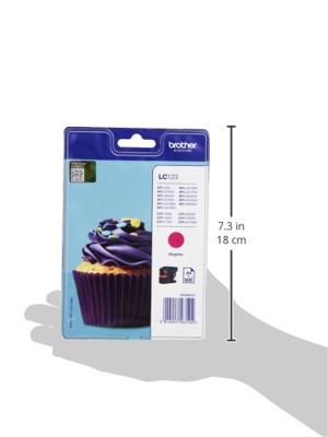 Brother inktcartridge, 600 pagina&apos;s, OEM LC-123M, magenta - thumbnail