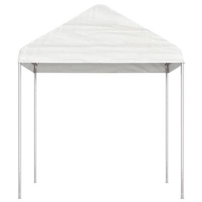 Prieel met dak 15,61x2,28x2,69 m polyetheen wit