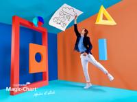 Magic chart legamaster flipchart 90x120cm wt ruit - thumbnail