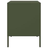 Nachtkastje 36x39x50,5 cm staal olijfgroen - thumbnail
