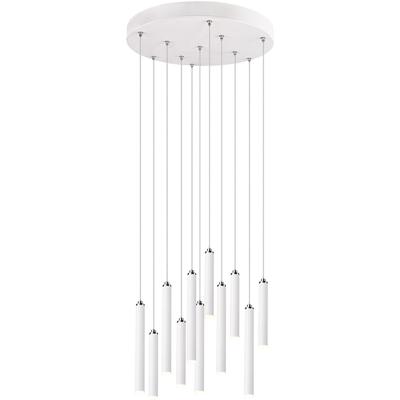 LED Hanglamp 22W - Dimbaar Warm Wit 3000K - Mat Wit Aluminium