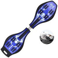 Fashion Vulcan patroon tweewielige skateboard lichtgevende Flash Wheel Vitality Board (blauw) - thumbnail