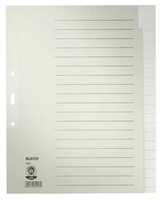 Leitz 1220 Register DIN A4, Bovenbreedte blanco Manila papier Grijs 20 tabbladen 12200085 Leitz 1220 Register DIN A4, Bovenbreedte blanco Manila papier Grijs 20 tabbladen 12200085