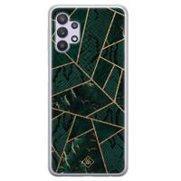 Samsung Galaxy A32 5G siliconen hoesje - Abstract groen - thumbnail
