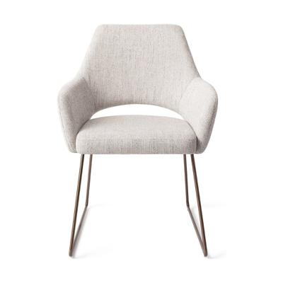 Jesper Home Eetkamerstoel 'Yanai' Slide Rose Gold, kleur Pigeon