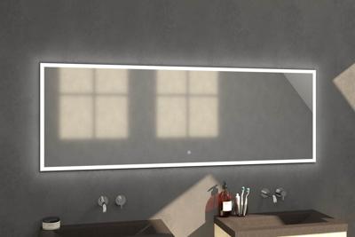 Brauer Jade Spiegel - Rechthoekig - 200 cm - met Directe LED-Verlichting - Dimbaar - met Touchbediening