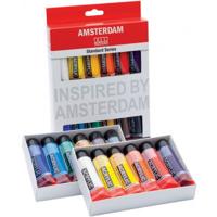 Amsterdam acrylverf tube van 20 ml, etui van 12 stuks in geassorteerde kleuren - thumbnail