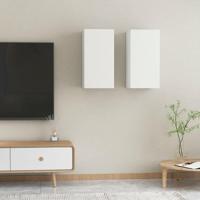 Tv-meubelen 2 st 30,5x30x60 cm bewerkt hout wit - thumbnail